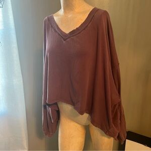 We The Free Mauve V-Neck Crop Top size M